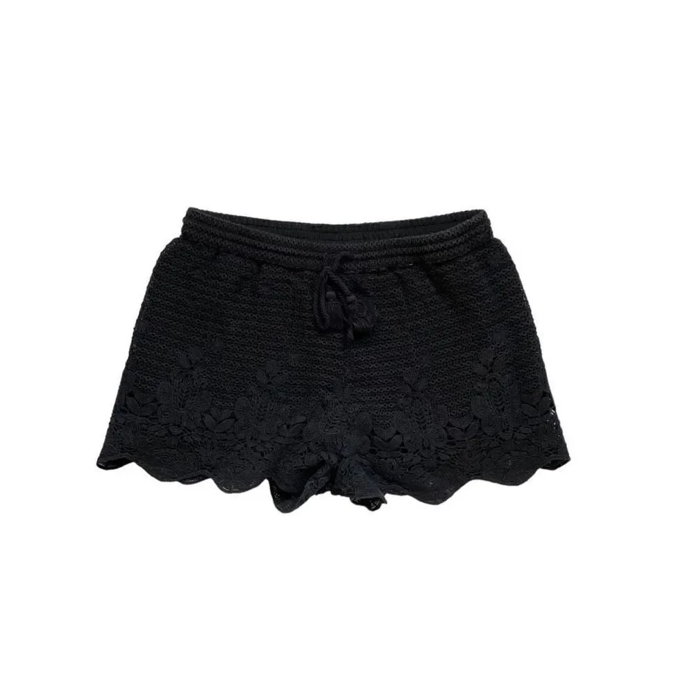 abercrombie dark fairycore lace shorts